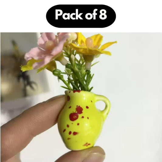 Fridge Magnet Vase Set Pack of 8